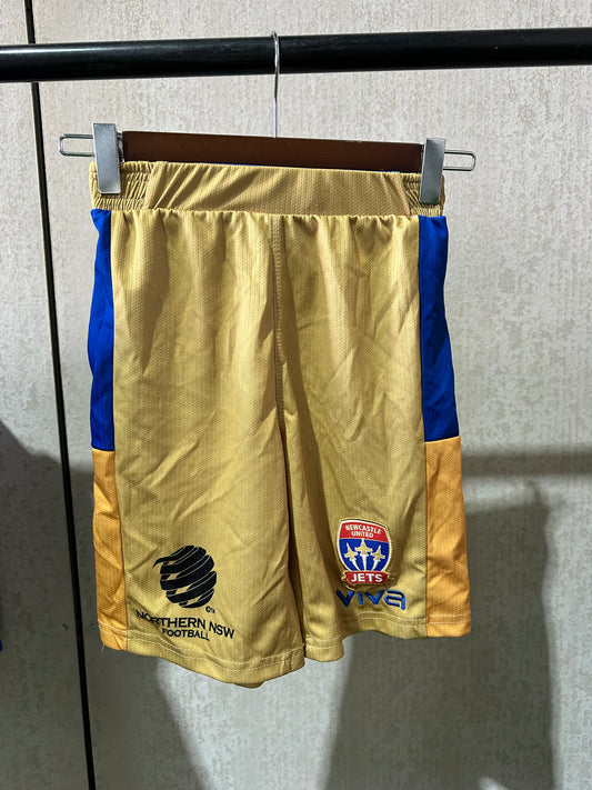 PRE LOVED NEWCASTLE JETS VIVA GOLD GAME DAY SHORTS